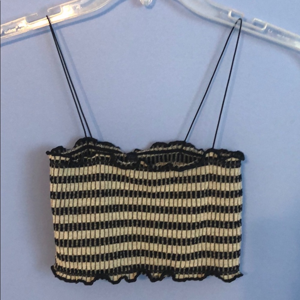 Black and white Urban Outfitters crop top NOT WORN